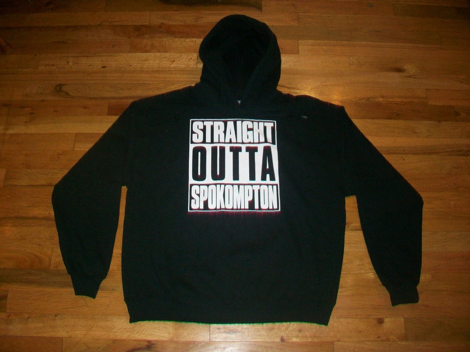 Straight Outta Compton Hoodie Spokane hoody L 50/50 t shirt rap hip hop gangsta
