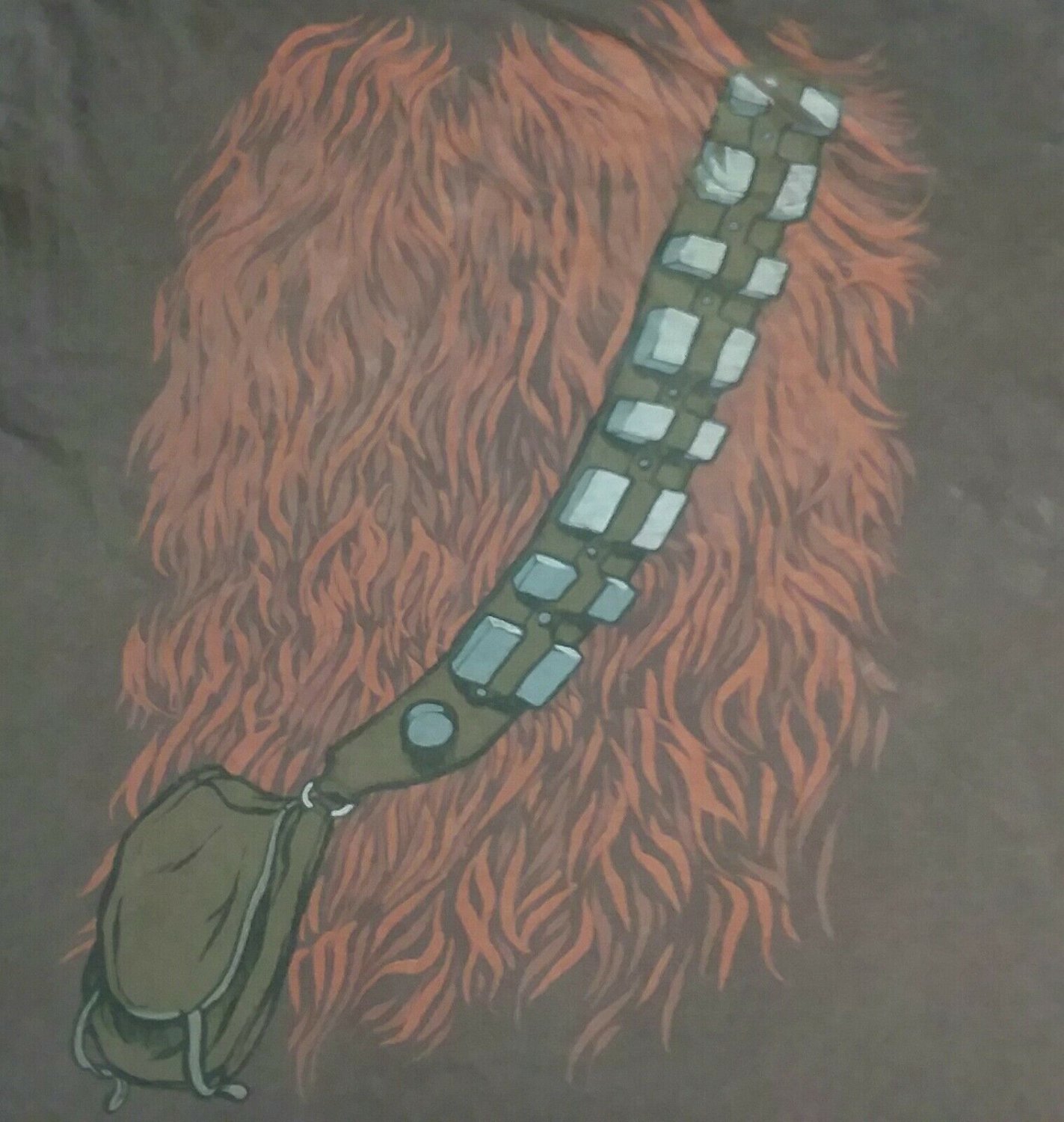 Star Wars Chewbacca Hairy Chest t shirt L distressed cheap halloween costume