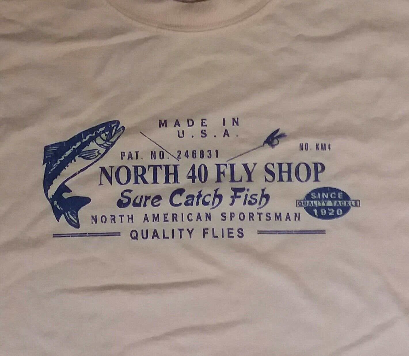 North 40 Fly Shop Quality Fishing Flies t shirt XL outdoor pole reel rod store