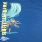 Gods Path Northern Lights Life blue t shirt L Jesus Christ God cross 10092019