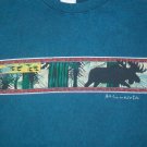 MINNESOTA ELK MOOSE STONE WASHED BLUE t shirt L souvenir animal 10062019