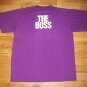 Raspberry Schnapps Poured In USA purple t shirt L 50/50 bar party bartender