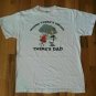 BAR-B-QUE BBQ BAR-B-Q Dad Where There's Smoke white t shirt M summer fun 091619