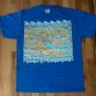 T shirt Cabo San Lucas Art Paint Souvenir vintage blue L mexico 10132019