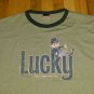 Lucky Charms Cereal Leprechaun ringer t shirt L 50/50 09252019