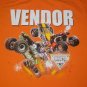 rare MONSTER TRUCK JAM GRAVE DIGGER VENDOR orange crew t shirt M nascar race car