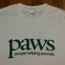 Paws People Helping Animals Dog Doggy Puppy t shirt M cat kitty pet 09272019