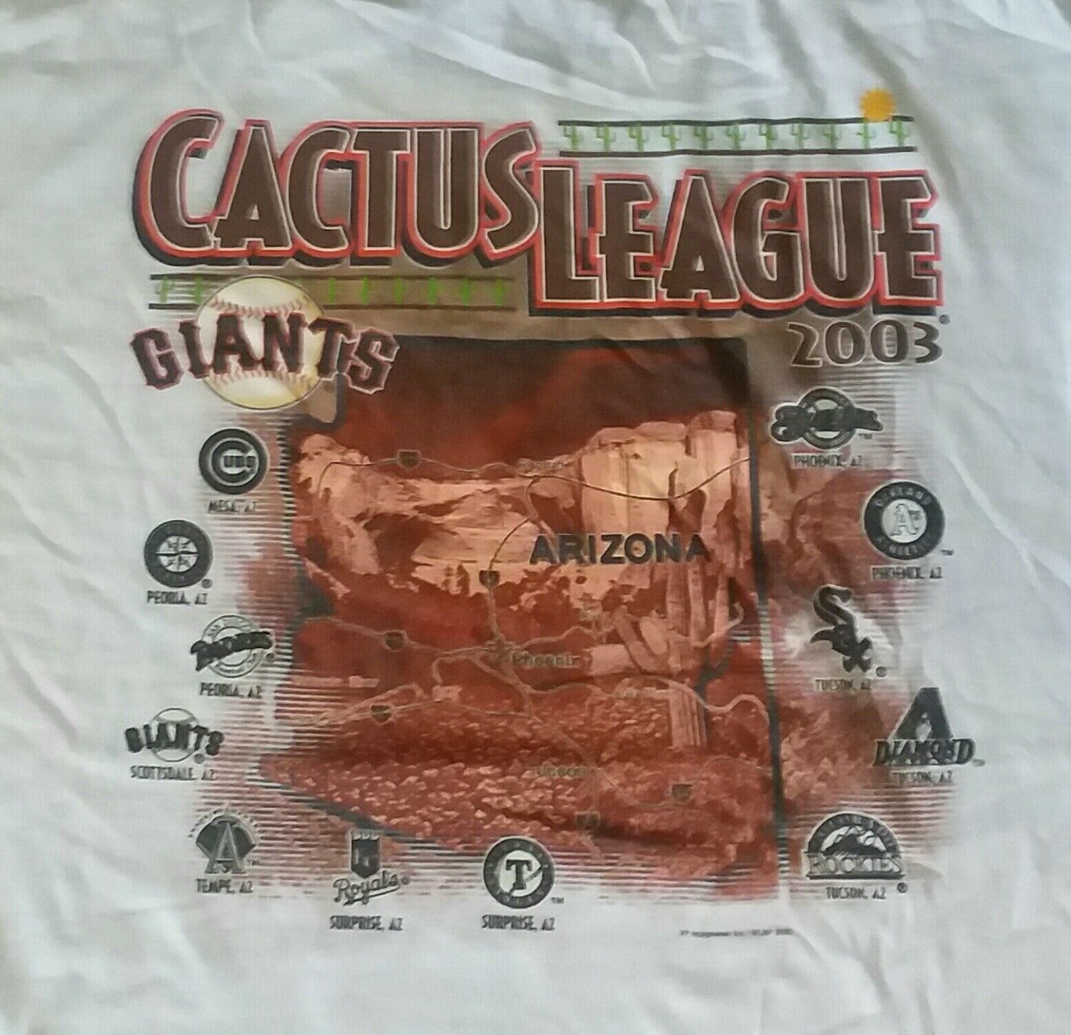 San Francisco Giants Spring Training Cactus League t shirt L baseball Large 1008