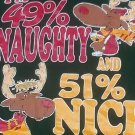 Christmas Rudolph Reindeer Naughty Nice t shirt XL santa claus old savvy tag