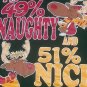 Christmas Rudolph Reindeer Naughty Nice t shirt XL santa claus old savvy tag