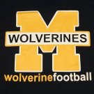 Michigan Wolverines Football College blue t shirt M basketball 08022019 vintage