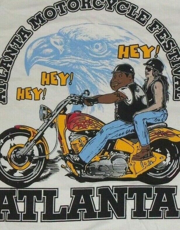Atlanta Motorcycle Fest Fat Albert white t shirt XL meet and greet