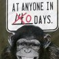 Monkey Throw Poop zoo vintage funny t shirt L souvenir chimp