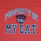 Cat Kitty Property Of My red t shirt L NEW dog puppy animal