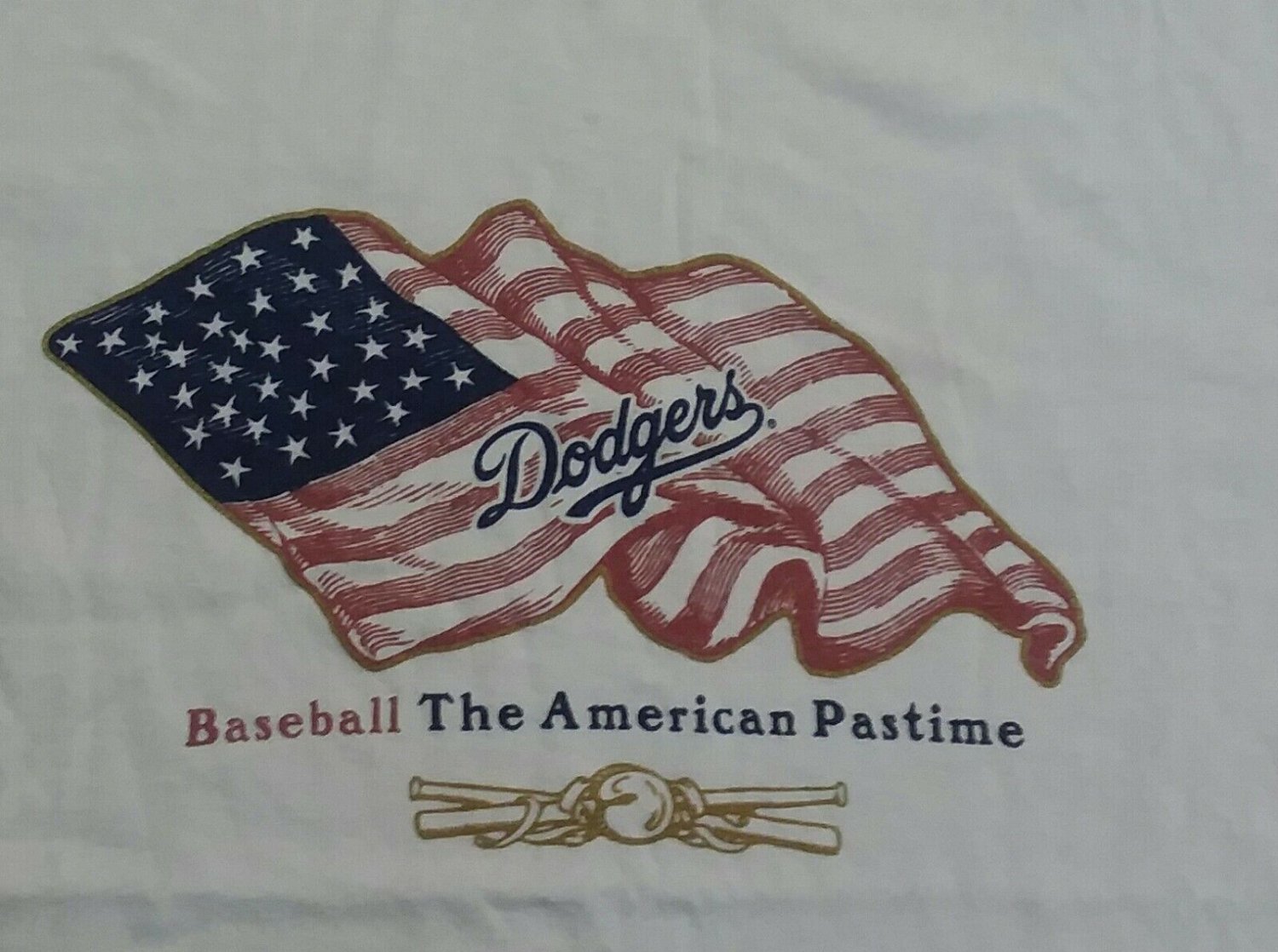 Los Angeles Dodgers American Flag Pastime white t shirt Small baseball