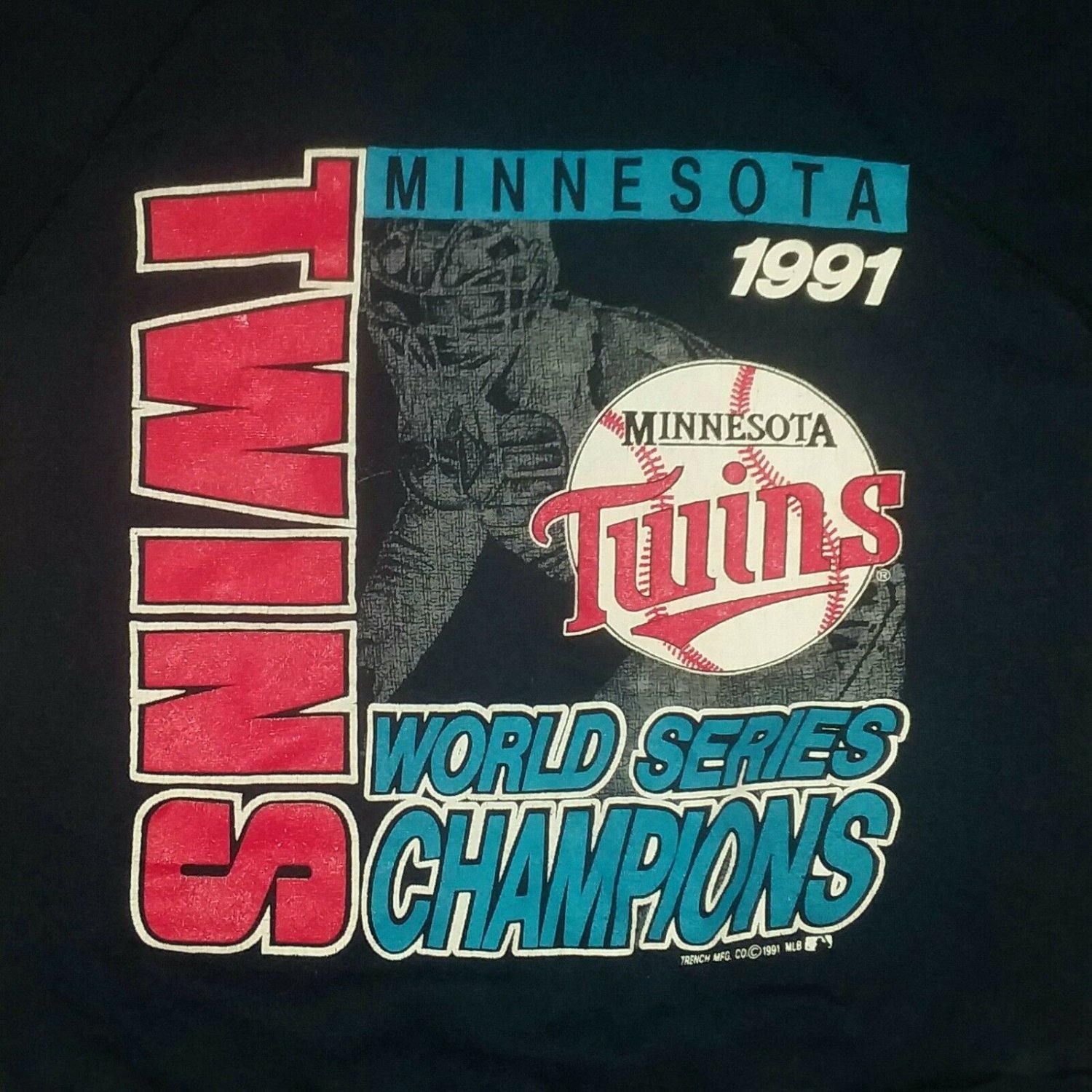 Minnesota Twins World Series Champions black SWEATSHIRT L 50/50 shirt baseball