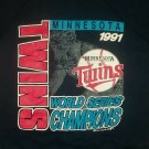 Minnesota Twins World Series Champions black SWEATSHIRT L 50/50 shirt baseball