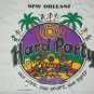 HRC Theme New Orleans Hard Party Cafe Mardi Gras white t shirt L rock jamaica