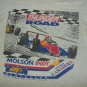 nascar Molsom Beer Indy Race Thunder Road Canada vintage gray t shirt XL