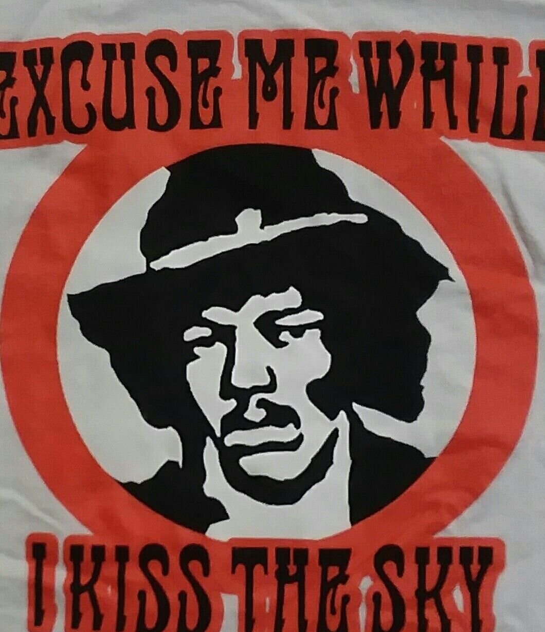 Jimi Hendrix Excuse While Kiss the Sky vintage t shirt XL guitarled zeppelin