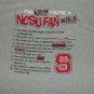 NCSU Wolfpack Fan college football gray t shirt XL NEW basketball baseball
