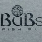 Bowling Team Bubs Irish Pub Bar Pin Pals gray ringer t shirt Small 11232019