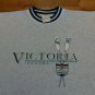 Victoria Canada Rowing Row Oars Souvenir vintage ringer t shirt XL boat boating