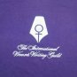 International Womens Writing Guild vintage t shirt L 50/50 Screen Stars purple