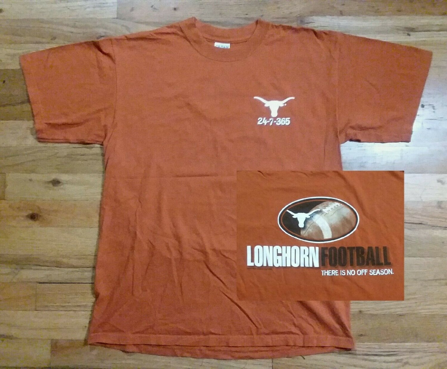Texas Longhorns Football No Off Season college t shirt L New basketball sports