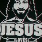 ganja JESUS LOVES AMSTERDAM t shirt 2XL NEW nwot marijuana pot college party