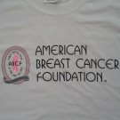 AMERICAN BREAST CANCER FOUNDATION 10TH ANNIVERSARY t shirt L NEW 50/50 101020