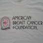 AMERICAN BREAST CANCER FOUNDATION 10TH ANNIVERSARY t shirt L NEW 50/50 101020