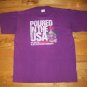 Schnapps Raspberry Poured In USA vintage faded t shirt L 50/50 bar party college
