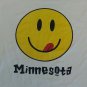 Minnesota Smiley Face Tongue Out Emoji souvenir t shirt L large viking twins
