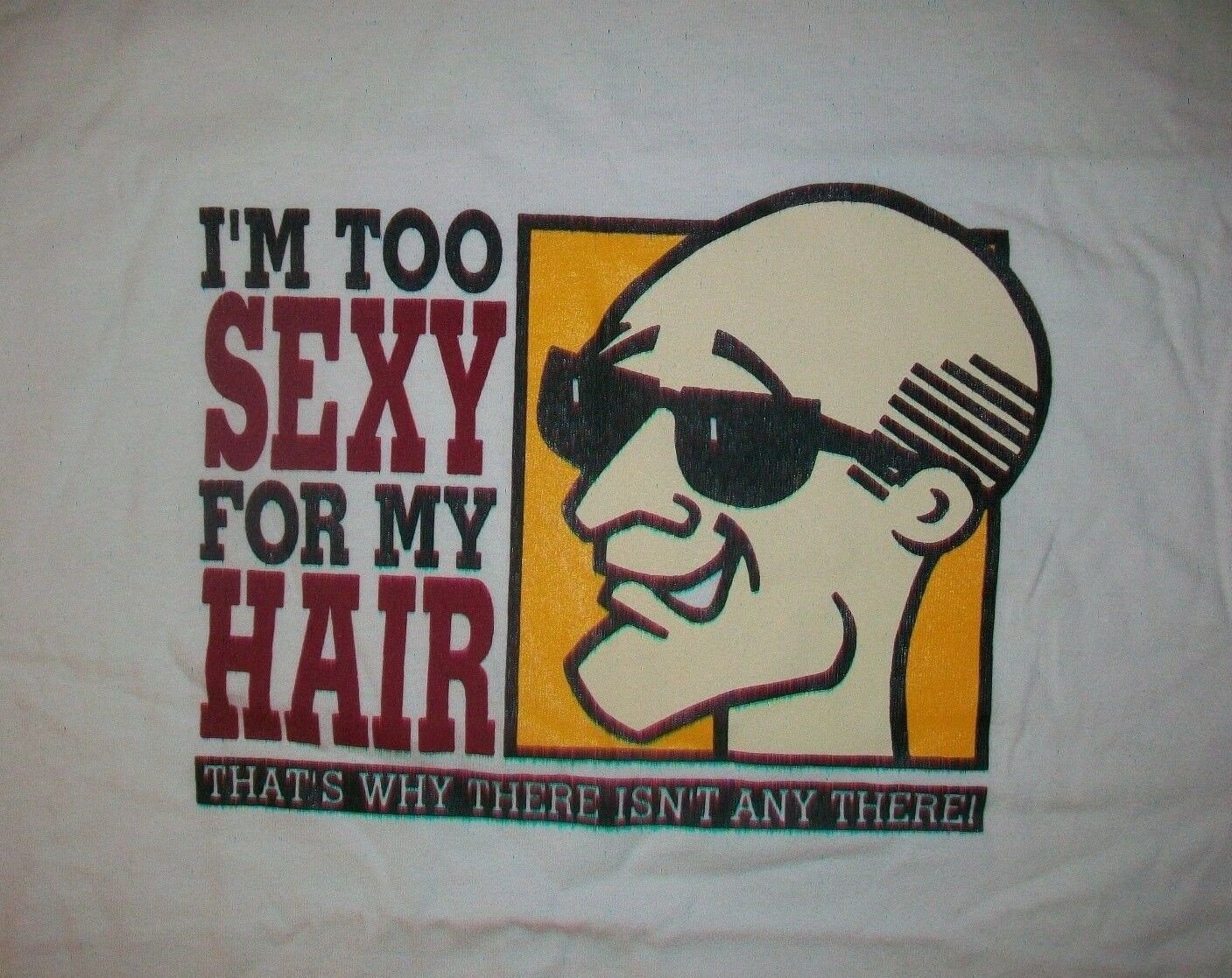 Pop Icon Sexy For My Hair Bald t shirt XL college party toupee party beer