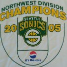 Seattle Super Sonics Pepsi Division Champs white t shirt XL nba basketball