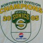 Seattle Super Sonics Pepsi Division Champs white t shirt XL nba basketball