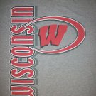 WBuisconsin Badgers Football Team gray t shirt L college russell wilson basketba