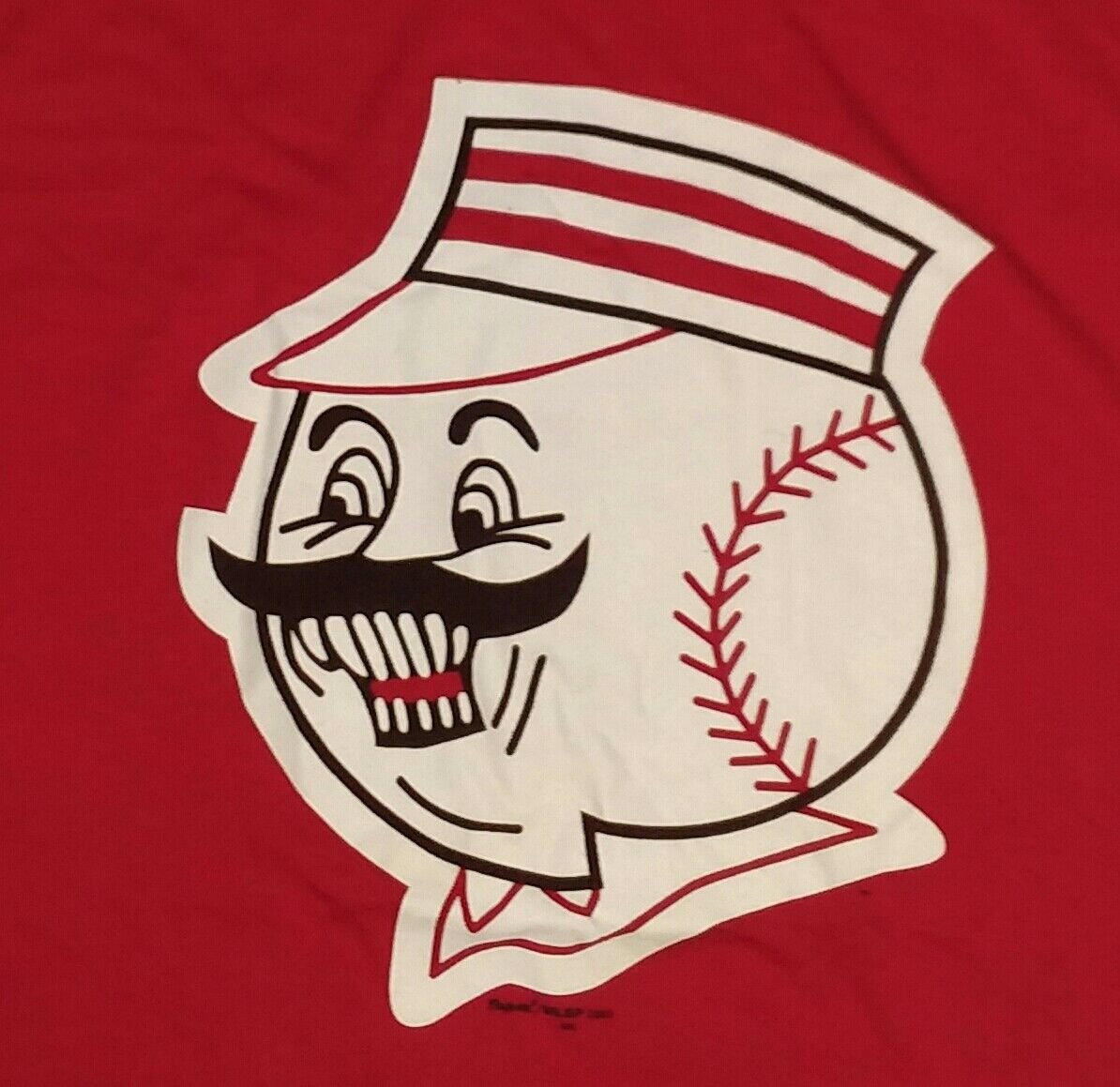 Cincinnati Reds mean Mr Redlegs Coopertown Collection t shirt XL mlb baseball