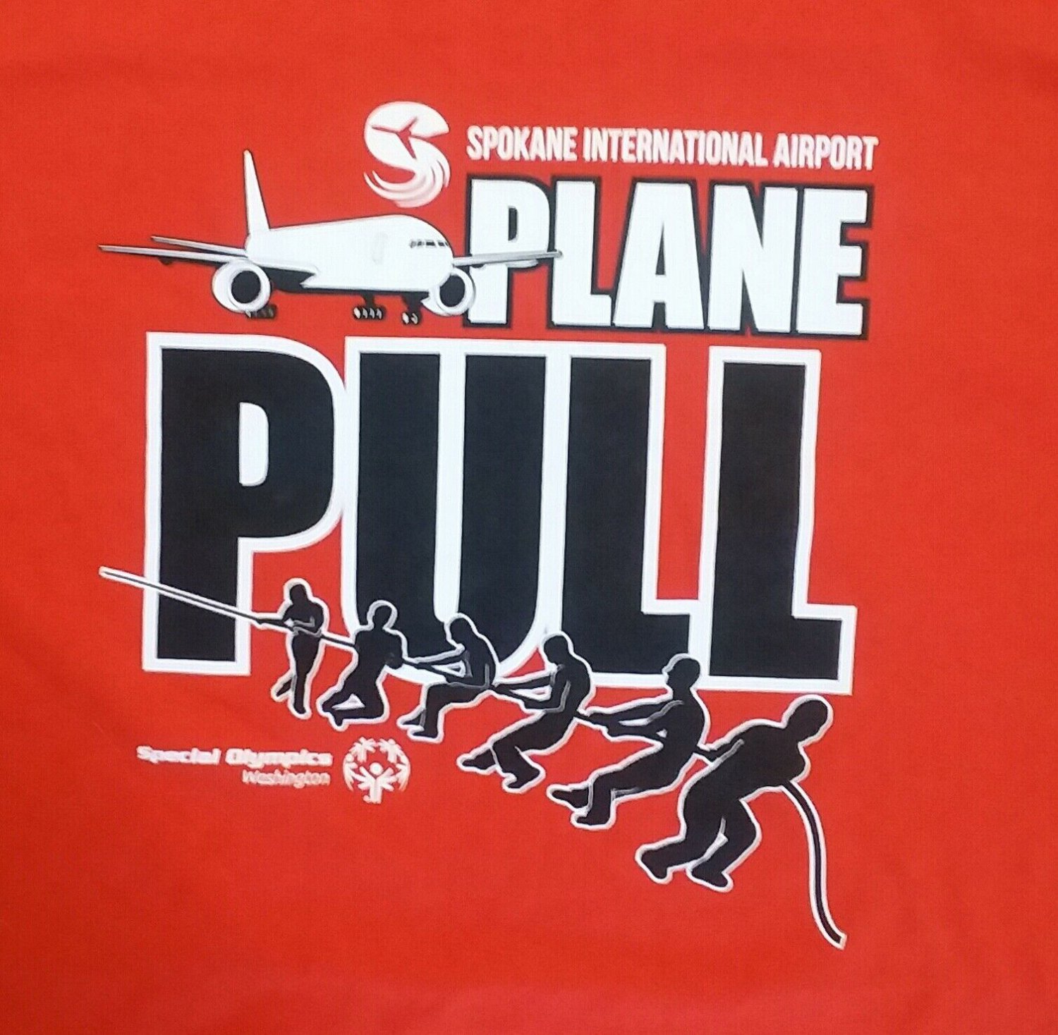 Airplane Jet Pull Special Olympics Spokane t shirt M New souvenir nwot