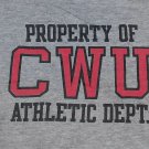 vintage CWU Central Washington Wildcats College Football gray t shirt M basketba