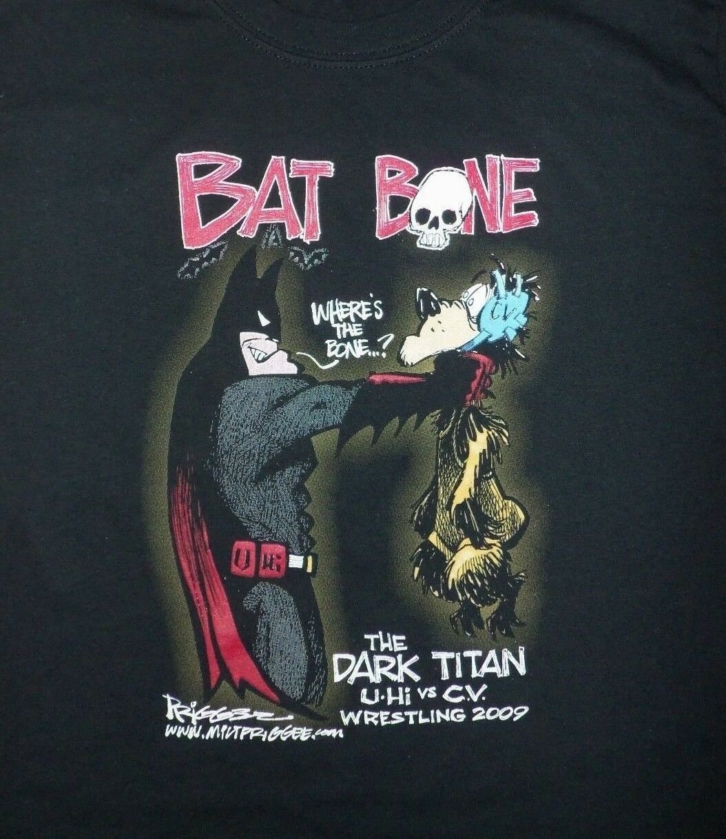 batman UNIVERSITY HIGH SCHOOL WRESTLING DARK KNIGHT THEME t shirt Small NEW nwot