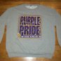 Minnesota Vikings Football Purple Pride gray SWEATSHIRT XL 50/50 shirt x-large
