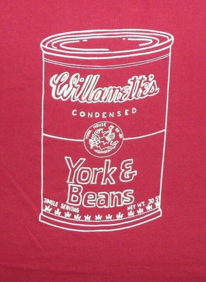 College Willamette University York House Campbells Soup Can t shirt XL 50/50