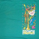 New Orleans Madri Gras French Quarters Mask Jazz Horn t shirt XL 50/50 souvenir