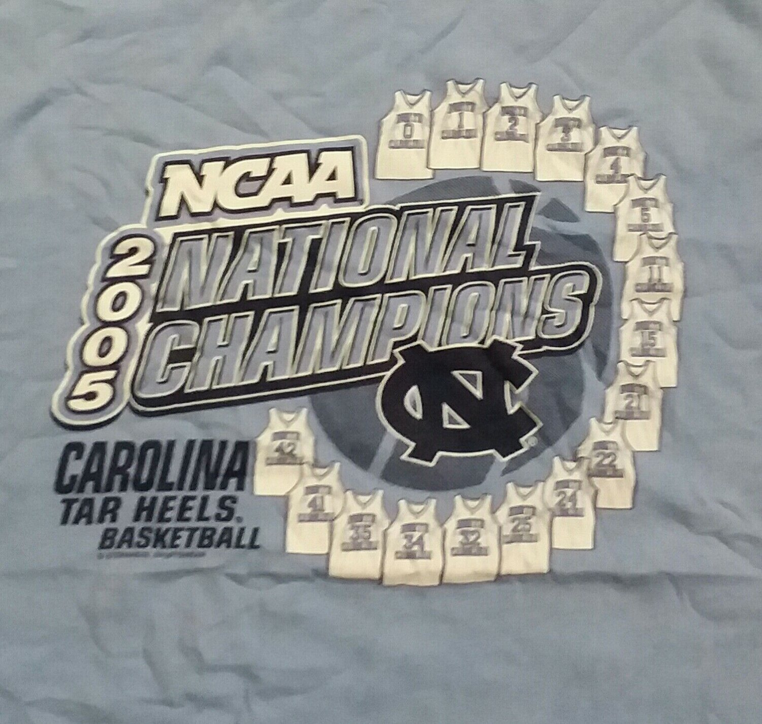 North Carolina Tar Heels Basketball Champions t shirt L college football