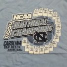 North Carolina Tar Heels Basketball Champions t shirt L college football