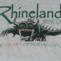 Rhinelander Wisconsin Dragon Souvener gray t shirt M new reptile lizard snake