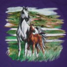 HORSE PONY PURPLE t shirt L animal school outdoor farm ranch