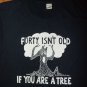 vintage birthday 40 YEAR OLD NOT IF TREE t shirt L 50/50 party fun funny